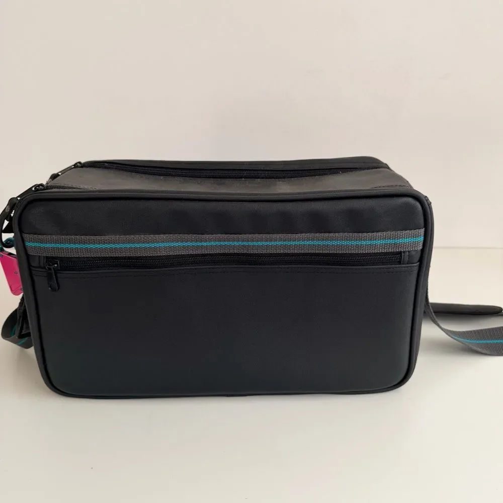 Vintage Camera Bag Black Camcorder Case Travel Storage Padded Dividers Retr